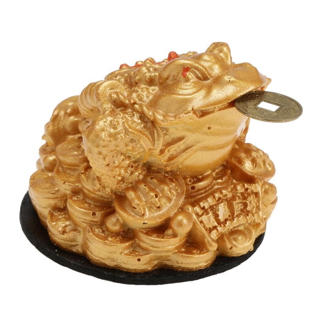 Resina Feng Shui Dinero Rana Rana Dinero Sapo Estatua amulèto Monedas Antiguas Inicio Coche Fengshui Decor Yotijar Adornos de sapo Feng Shui