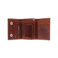 thumbnail image 4 of CTM  RFID Trifold Leather Biker Wallet with Silver Chain (Men), 4 of 6
