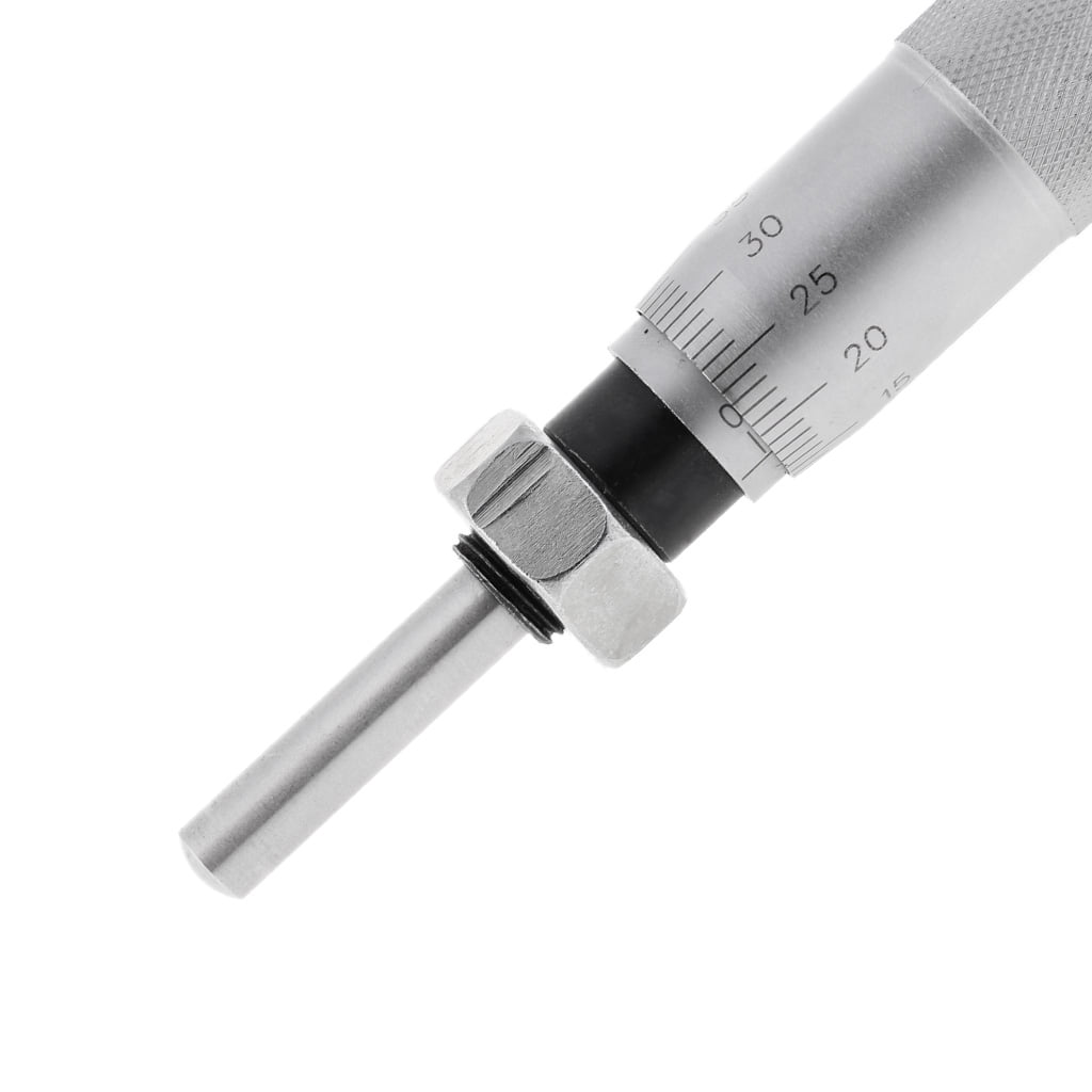 Precise 0-25mm Range Micrometer Head Measurement Measure Tool Round Needle 
