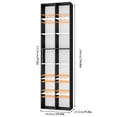 thumbnail image 2 of Hiphuta 2PCS 7-Tier Double Wide Media Tower Rack, 71 X 20 X 9 Inches CD DVD Slim Storage Cabinet with Adjustable Shelves, Tall Narrow Bookcase Sturdy Display Bookshelf for Home Office, Black & White, 2 of 7