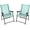 Turquoise, variant on ETHFRF Patio Chairs Set of 2, Folding Patio Chairs for Deck Beach Camping Dining Picnic, Portable Sling Back Chairs Space Saving Turquoise