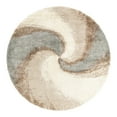 thumbnail image 3 of Unique Loom Soft Touch Shag Collection Area Rug - Selin (7' 10" Round Khaki/Ivory), 3 of 7