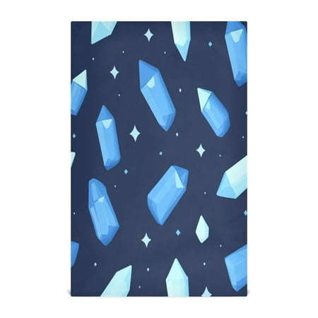 

Blue Crystals Pattern Kitchen Towels 6-Piece Pack Tea Towels for Kitchen Decorative Waffle Design 28x18in