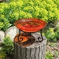 thumbnail image 5 of Achla Designs 12 Inch Glass Bowl Birdbath Decoration with Stand, Mandarin, 5 of 6