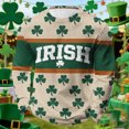 thumbnail image 2 of Camisa de Día de San Patricio Hombres de Manga Larga de Manga Larga Cuello Redondo Tops Casuales para Fiesta Festival Vacaciones Viajes Calle Uso Diario Camisetas de Hombre Casual Estiloso Verano, 2 of 6