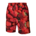 thumbnail image 5 of Kll Strawberry Red Men'S Casual Summer Beach Shorts Hawaiian Shorts With Pockets-Xx-Large, 5 of 9