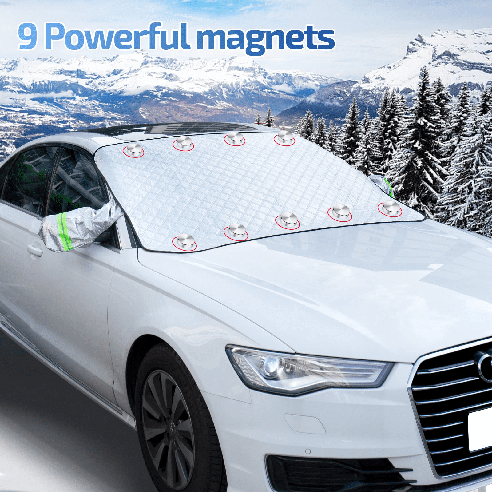 Car Front Windshield Snow Cover Aluminized Film with 9 Pcs