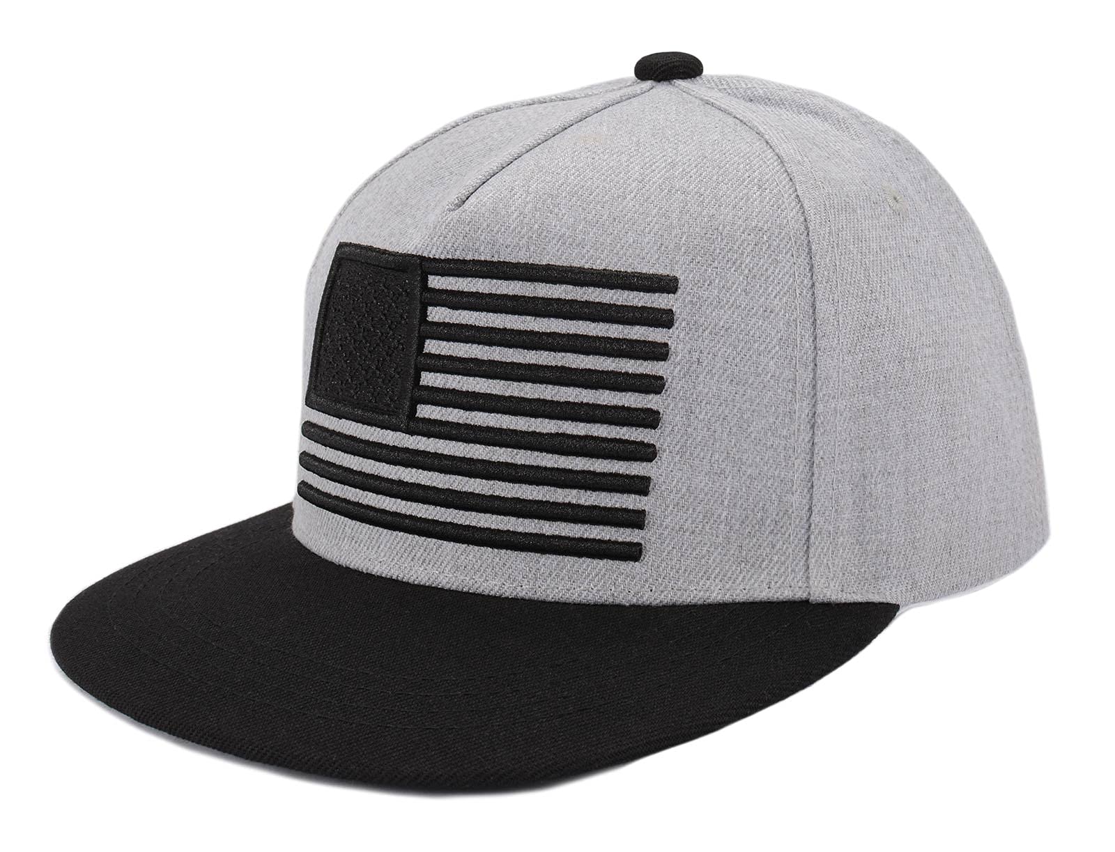 USA Flat Brim Bill Hat, American Flag 