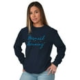 thumbnail image 4 of Mermaid Dreams Water Babies Beach Day Women Plus Size Long Sleeve Graphic Tee Brisco Brands 2X, 4 of 5