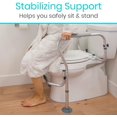 thumbnail image 5 of MYZBBD Toilet Safety Rail Frame - Toilet Grab Bars for Elderly, Disabled - Assist Support Rails with Padded Handles - Stand Alone for Bathroom - Adjustable Non Slip for Adults, Seniors, Handicapped, 5 of 9