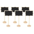 thumbnail image 1 of Uxcell 6Pcs Mini Chalkboard Signs with Easel Stand, Black (Forma Irregular, 6.6"x3.1"), 1 of 5