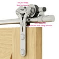 thumbnail image 2 of CCJH Stainless Steel 6.6FT Sliding Barn Door Hardware Kit Fit 19.8 Width Double Door Y-Shaped Silver, 2 of 10