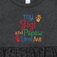 thumbnail image 4 of Inktastic Gigi and Papaw Love Me Grandchild Girls Baby Dress, 4 of 5