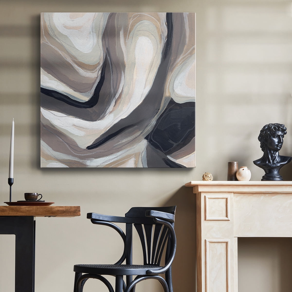Wexford Home Stone Ripple III-Premium Gallery Wrapped Canvas, 16" x 16" - Ready to Hang