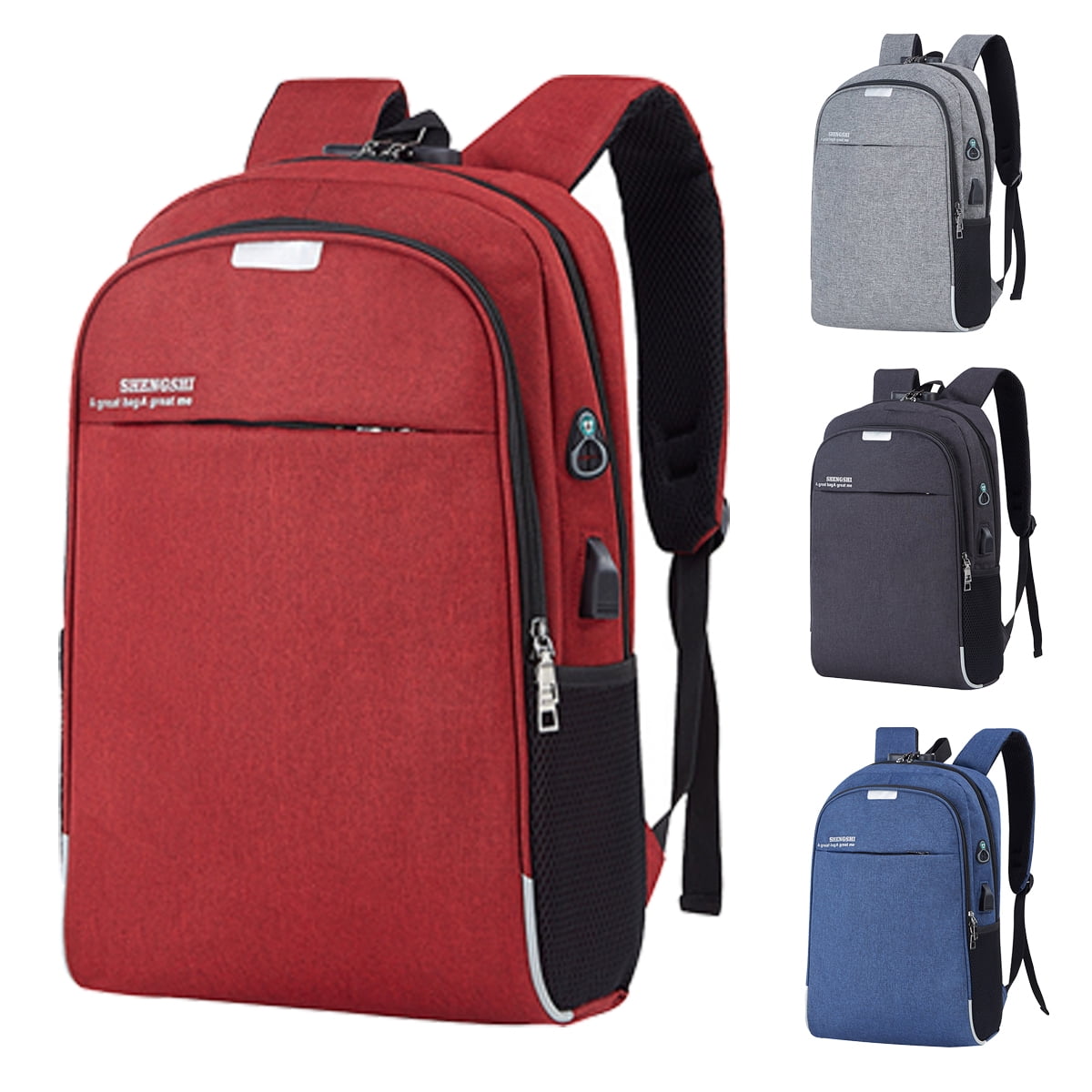 QingYTravel Backpack Casual Day Bag With USB Charging Port Water