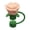 Beige, variant on Hot Pink Decorative Straw Cap With Flower Design 10Mm For Hygiene And Aesthetics
