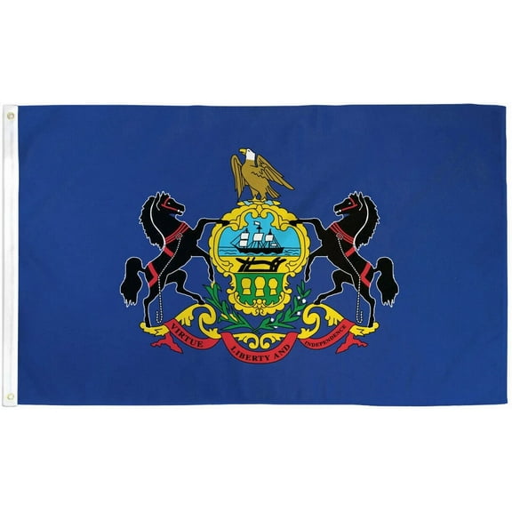 3X5 State Of Pennsylvania Flag 3'X5' House Banner Brass Grommets Nylon Polyester