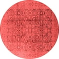 thumbnail image 1 of Ahgly Company Indoor Round Oriental Red Industrial Area Rugs, 5' Round, 1 of 4