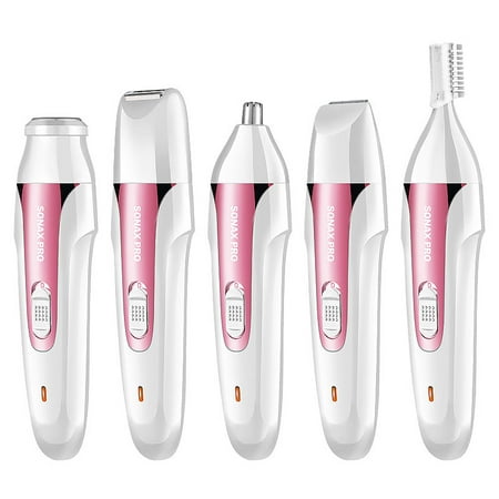 Painless Hair Remover for Women 5 in 1 Rechargeable Razors Portable Waterproof Hair Removal Epilator for Face/Legs/Arms/Eyebrow/Nose/Bikini Trimmer Body Shaver for Ladies