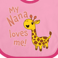 thumbnail image 4 of Inktastic My Nana Loves Me- Cute Giraffe Boys or Girls Baby Bib, 4 of 4
