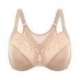 thumbnail image 5 of DELIMIRA Women's Front Closure Bras Posture Full Coverage Plus Size Lace Underwire Unlined Bra, 5 of 6