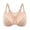 Beige, variant on Women's Front Closure Bras Posture Full Coverage Plus Size Lace Underwire Unlined Bra