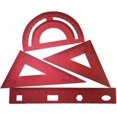 thumbnail image 1 of HUGFEGWE 4PCS Metal Protractor Triangle Ruler Set Right Angle Triangle Ruler Maths Geometry Tool for Architects Engineers Artists Students Office School Supplies CA919-112729, 1 of 9