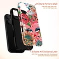 thumbnail image 4 of Whimsical Heart and Face Art Phone Case, Bold Pop Surrealism Design with Retro Eyes, Lips & Flowers, Funky Aesthetic Phone Cover Compatible with iPhone 16 15 14 13 12 11 Plus Pro Max Mini, 4 of 6
