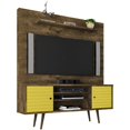 thumbnail image 1 of Manhattan Comfort Liberty 63" Wall Unit in Brown and Yellow, 1 of 9