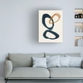 thumbnail image 3 of Canvas Wall Art - Line and Brush 'Blue 2 Gold 1 Circles 1' Wall Art for Living Room, Bedroom, or Office Décor by Trademark Fine Art - 14 x 19 Inches, 3 of 4