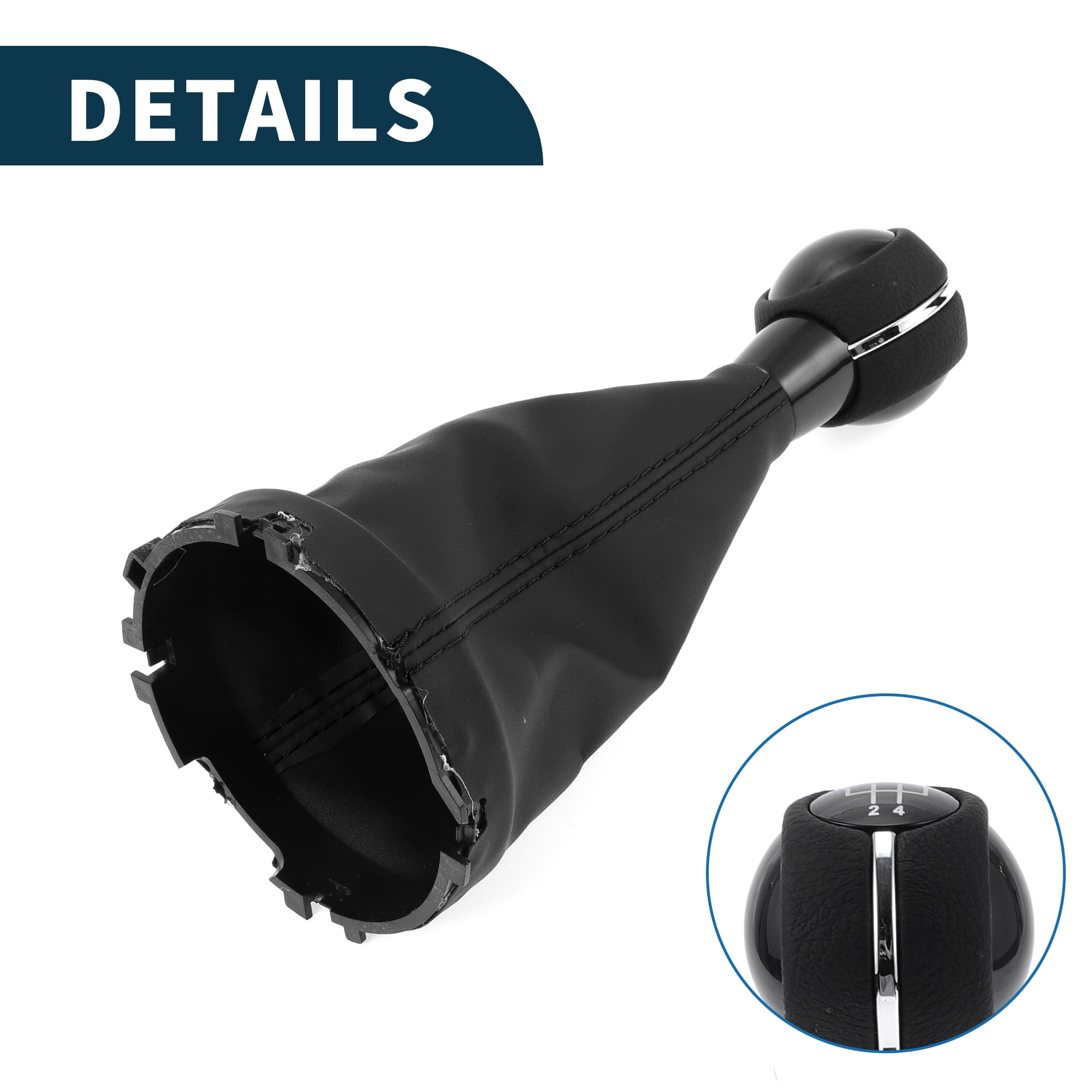 Unique Bargains Gear Shift Knob with Cover 5 Speed Manual Stick Shifter Knob for Mini Cooper F55 F56 Faux Leather