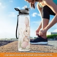 thumbnail image 6 of 32oz Transparent Sports Water Bottle with Straw for Kids Adults Outdoor School Gym Fitness Cute Easter Bunny, 6 of 7