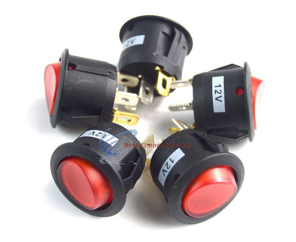 12v Rocker Switch on off Mini Toggle Red LED 12 Volt 10 Amp for sale online 