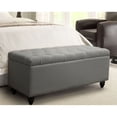 thumbnail image 4 of Park Ave Tufted Lift-Top Storage Trunk by Diamond Sofa - Grey Linen, 4 of 7