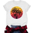 thumbnail image 4 of RKSTN T-Shirts Graphiques pour Femmes Col Rond Manches Courtes Blouse de Plage Hauts Aguichant Impression Régulière Chemises, 4 of 5