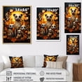thumbnail image 4 of Designart "Meercat Community in Orange Black (Papercut)" Animals Canvas Wall Art, 4 of 5