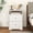 White - with 2 Drawers, variant on May in Color End Tables for Bedroom with Storage Shelf & Door, Set of 2 Nightstand, Small Side Table for Living Room, Dorm, Faux 2-Drawer Bedside Table, Black