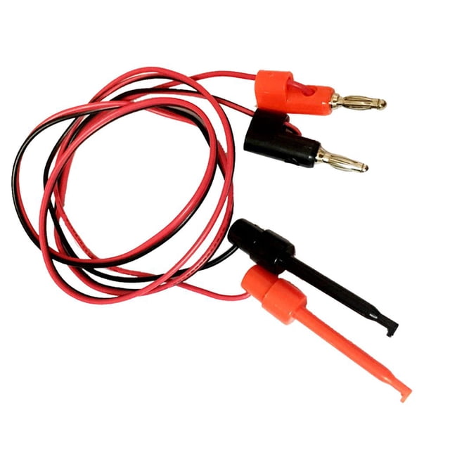 2 piezas de 4,0 mm 39 '' multímetro de enchufe banana para el cable de alambre del gancho para la herramienta de prueba de 1 DYNWAVEMX Cable de sonda electrónica