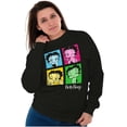 thumbnail image 3 of Betty Boop Pop Art Squares Kisses Women Crewneck Sweatshirt Brisco Brands S, 3 of 5