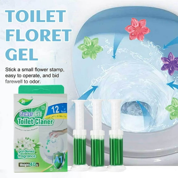Toilet Gel Stamp Cleaning Kit with Long Lasting Fresh Scent for Bowl and Odor Control