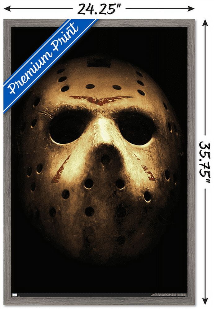 Friday the 13th - Mask Wall Poster, 22.375" x 34", Framed
