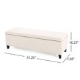 thumbnail image 4 of GDF Studio Brexton Indoor Fabric Boucle Storage Ottoman Single, White, 4 of 13