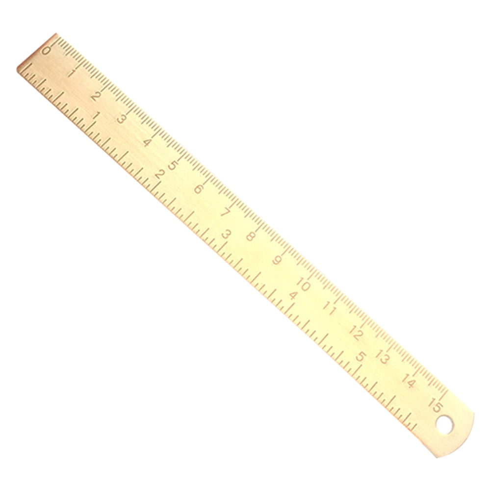 1X 15Cm Brass Straight Ruler for School Stationery Metal Painting Drawing Tools 