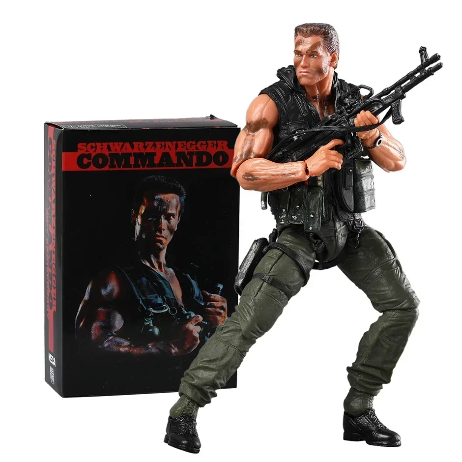 ミリタリー NECA JOHN MATRIX NECA Commando 30 aniversario John Matrix PVC figura de acción