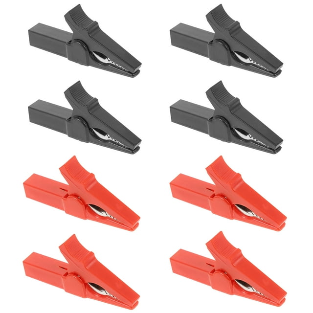MasteelfCA 8Pcs Car Battery Test Lead Clips Battery Alligator Clips Practical Battery Clips