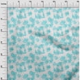 thumbnail image 3 of oneOone Polyester Spandex Turquoise Blue Fabric Tropical Quilting Supplies Print Sewing Fabric By The Yard 56 Inch Wide, 3 of 4
