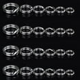 thumbnail image 2 of Beisidaer 100Pcs Silver Stainless Steel Fishing Split Ring Double Loop Split Open 3#-8#, 2 of 5