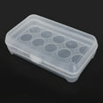 thumbnail image 4 of Safeglitz Plastic Egg Holder Tray–Refrigerator Storage Box, Keeps Eggs Organized And Fresh,15-Grid Egg Anti-Collision Storage Box White, 4 of 8