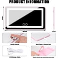 thumbnail image 4 of Car Sun Visor Vanity Mirror Rechargeable Led Light Car Visor Mirror with Lighting Modes Travel Makeup Mirror with Dimmable Touch Screen for Car Truck SUV Rear View Mirror (), 4 of 9