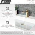 thumbnail image 6 of Stylish Single-Handle Brushed Gold Bathroom Faucet Height 5⅞" B-111G, 6 of 12
